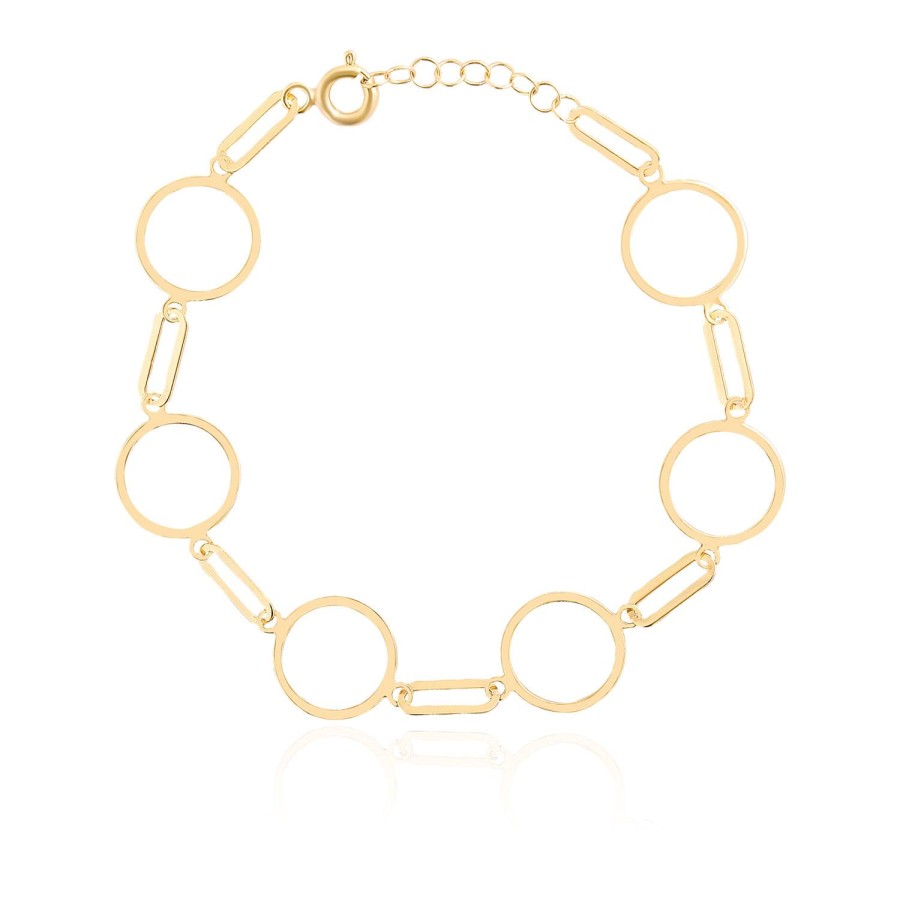 14 Ayar Sarı Altın 6 Halkalı Bileklik