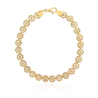 14 Ayar Sarı Altın Özel Tasarım Bileklik