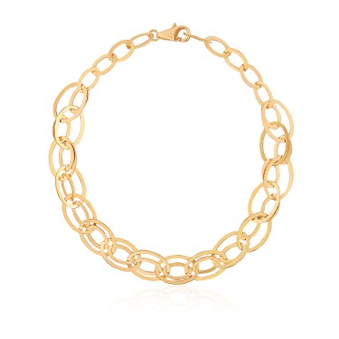 14 Ayar Sarı Altın Halka Tasarım Bileklik