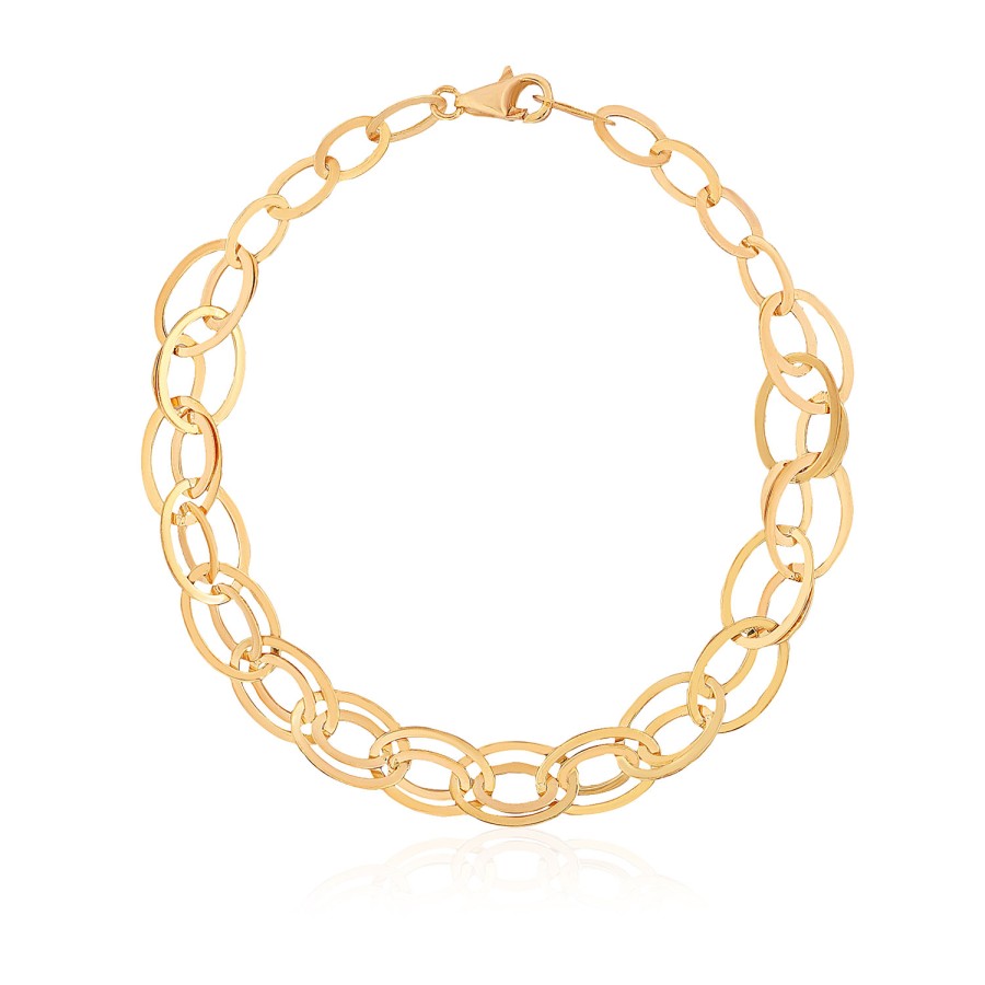 14 Ayar Sarı Altın Halka Tasarım Bileklik