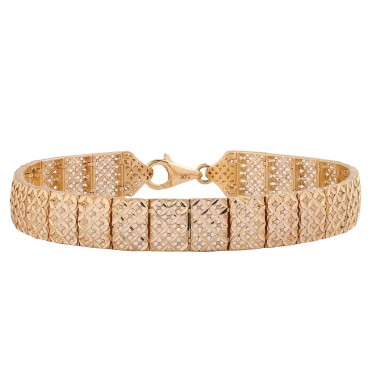 14 Ayar Sarı Altın Özel Tasarım Bileklik