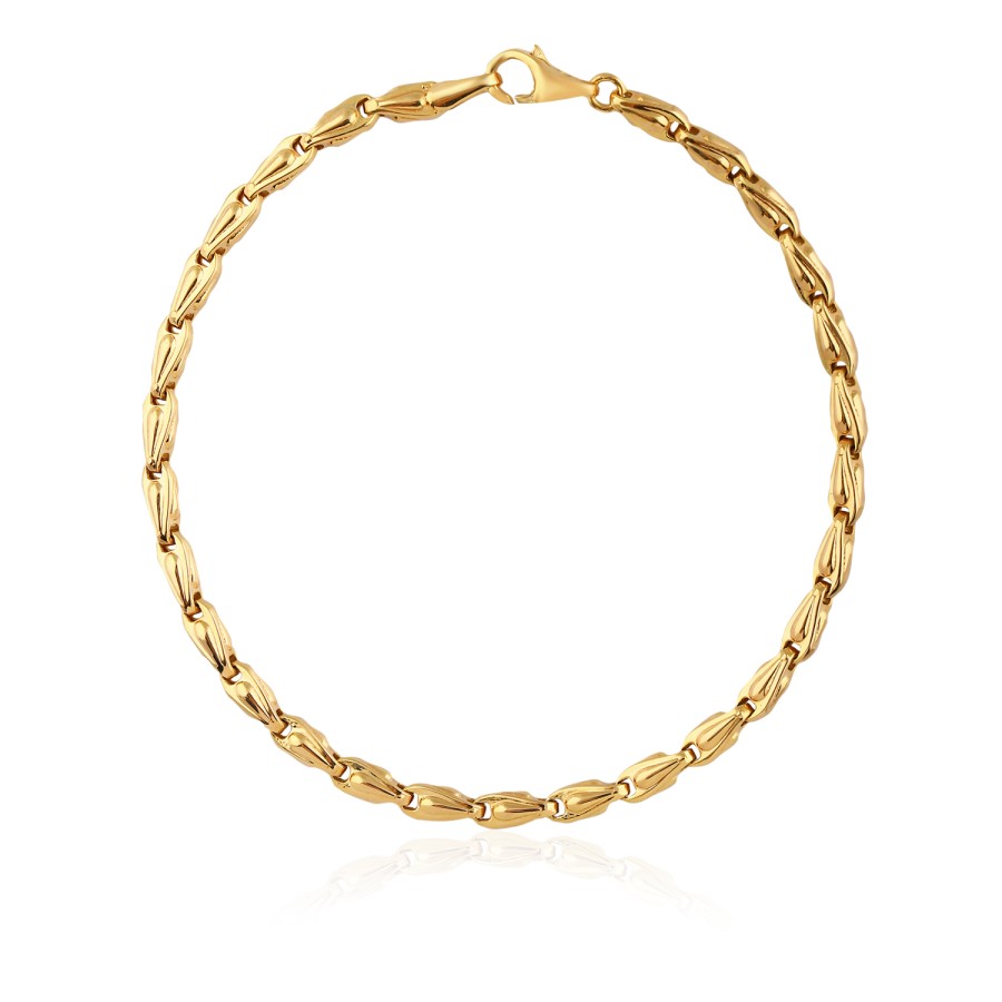 14 Ayar Sarı Altın Sade Taşsız Bileklik