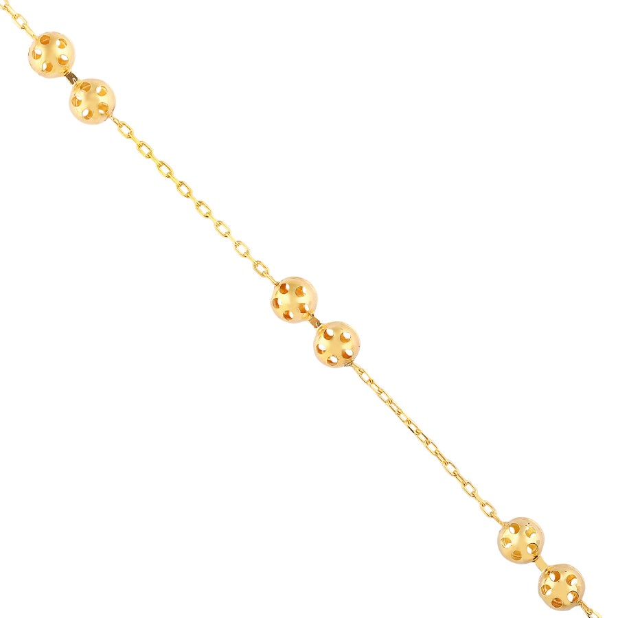 14 Ayar Sarı Altın Taşsız Bileklik