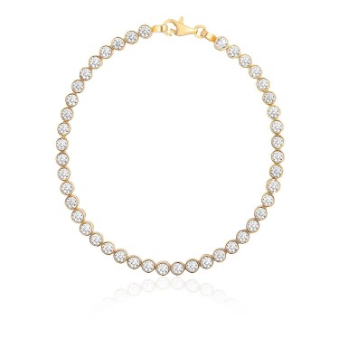 14 Ayar Sarı Altın Suyolu Taşlı Bileklik