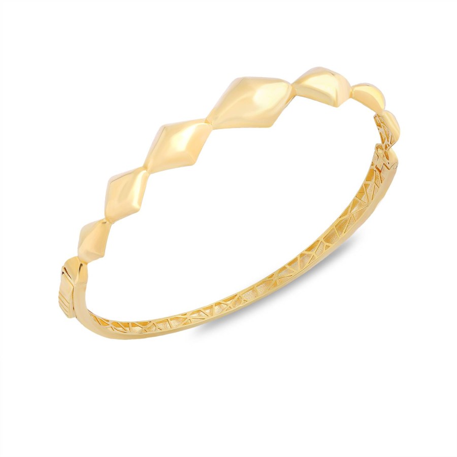 14 Ayar Sarı Altın Özel Tasarım Kelepçe