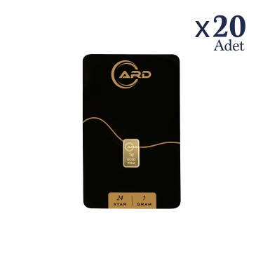 ARD 24 Ayar 20 Adet 1 gr Külçe Altın