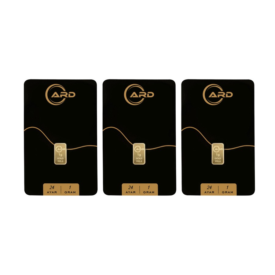 ARD 1 gr 24 Ayar Külçe Altın 3 Adet