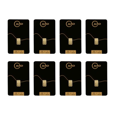 ARD 1 gr 24 Ayar Külçe Altın 8 Adet