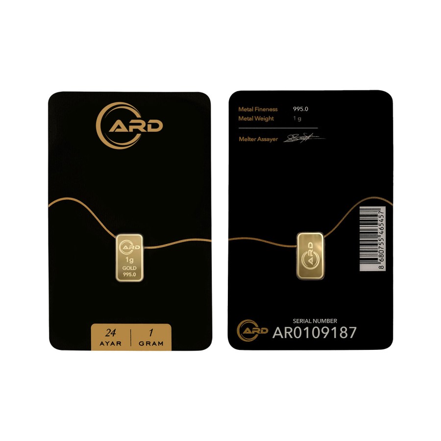 ARD 24 Ayar 50 Adet 1 gr Külçe Altın