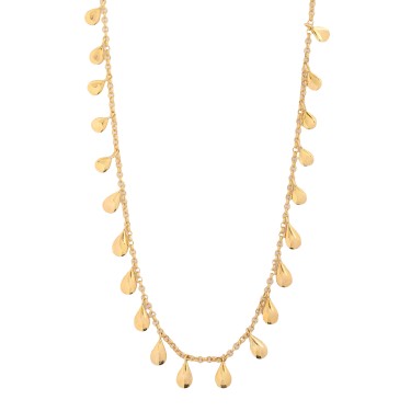 14 Ayar Sarı Altın Sallantılı Klasik Kolye