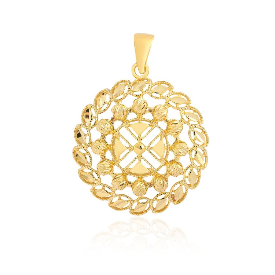 14 Ayar Sarı Altın Dorika Toplu Kolye Ucu