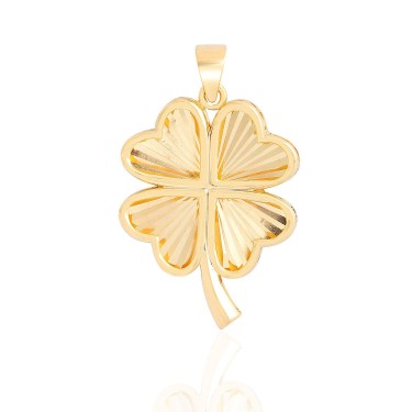 14 Ayar Sarı Altın Çiçek Figürlü Kolye Ucu