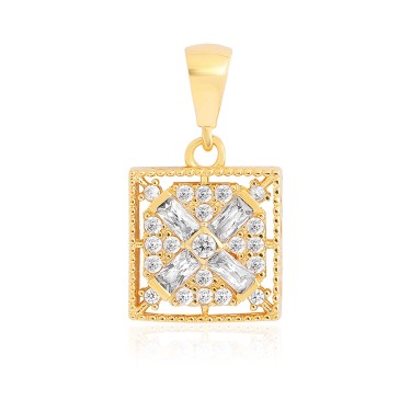 14 Ayar Sarı Altın Modern Işıltı Kolye Ucu