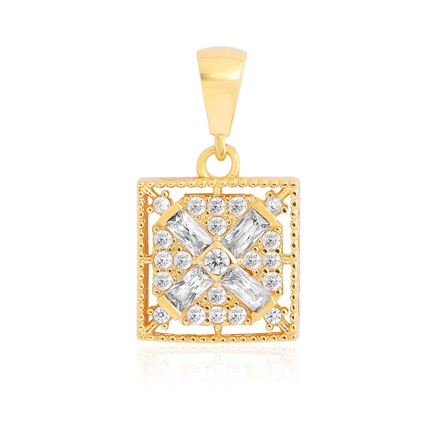 14 Ayar Sarı Altın Modern Işıltı Kolye Ucu