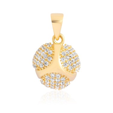 14 Ayar Sarı Altın Modern Tasarım Taşlı Kolye Ucu