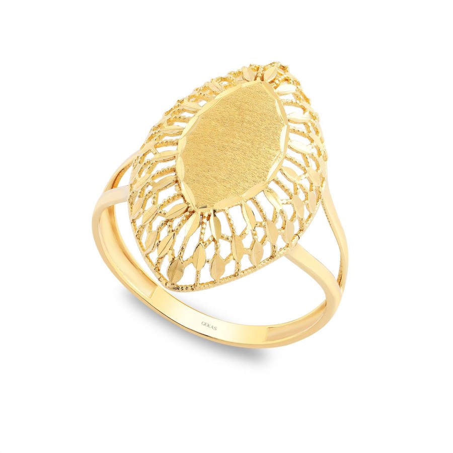 14 Ayar Sarı Altın Sade Taşsız Yüzük