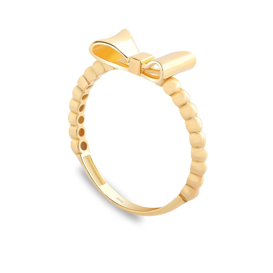 14 Ayar Sarı Altın Kurdele Taşsız Yüzük