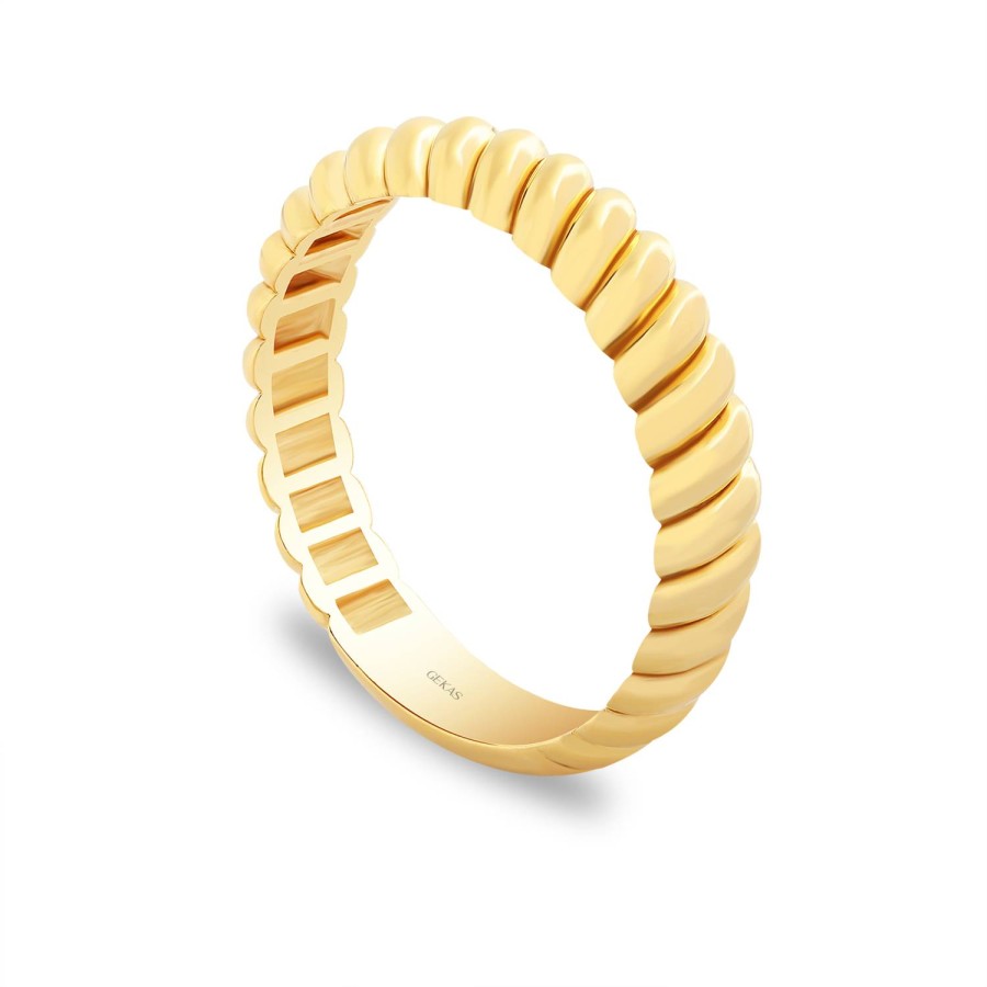 14 Ayar Sarı Altın Burgu Taşsız Yüzük