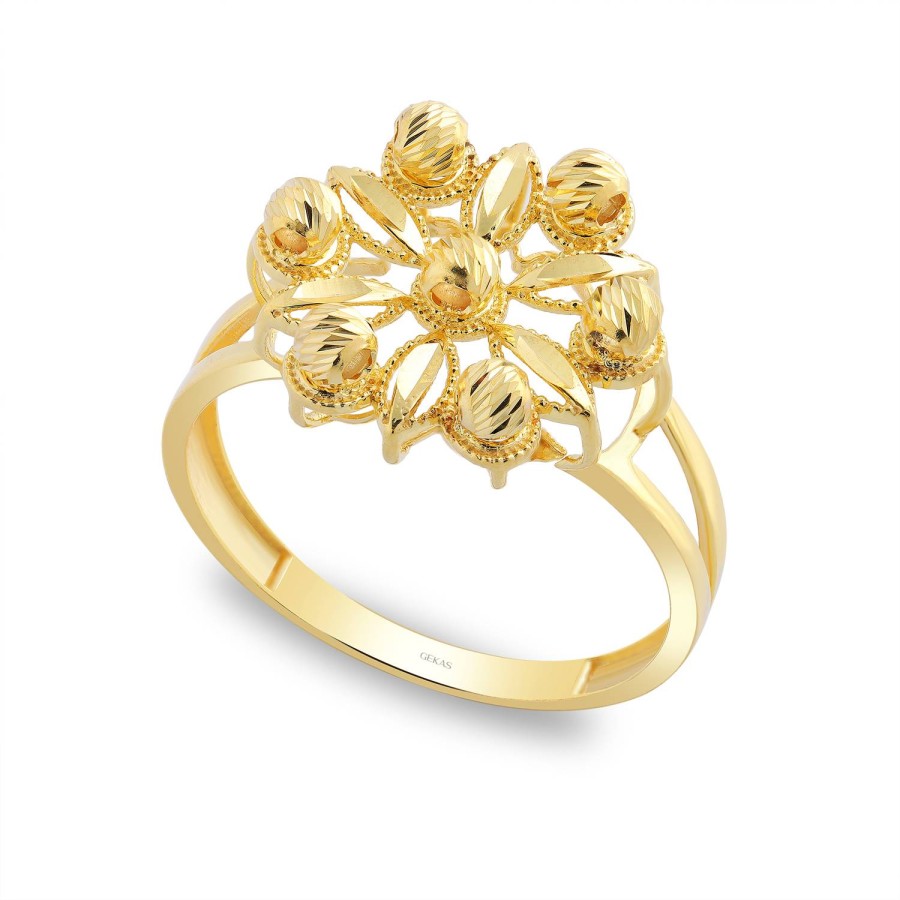 14 Ayar Sarı Altın Taşsız Dorika Yüzük