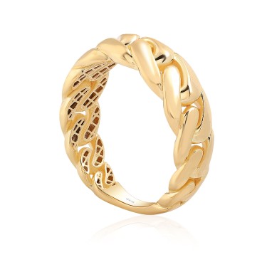 14 Ayar Sarı Altın Burgu Model Taşsız Yüzük