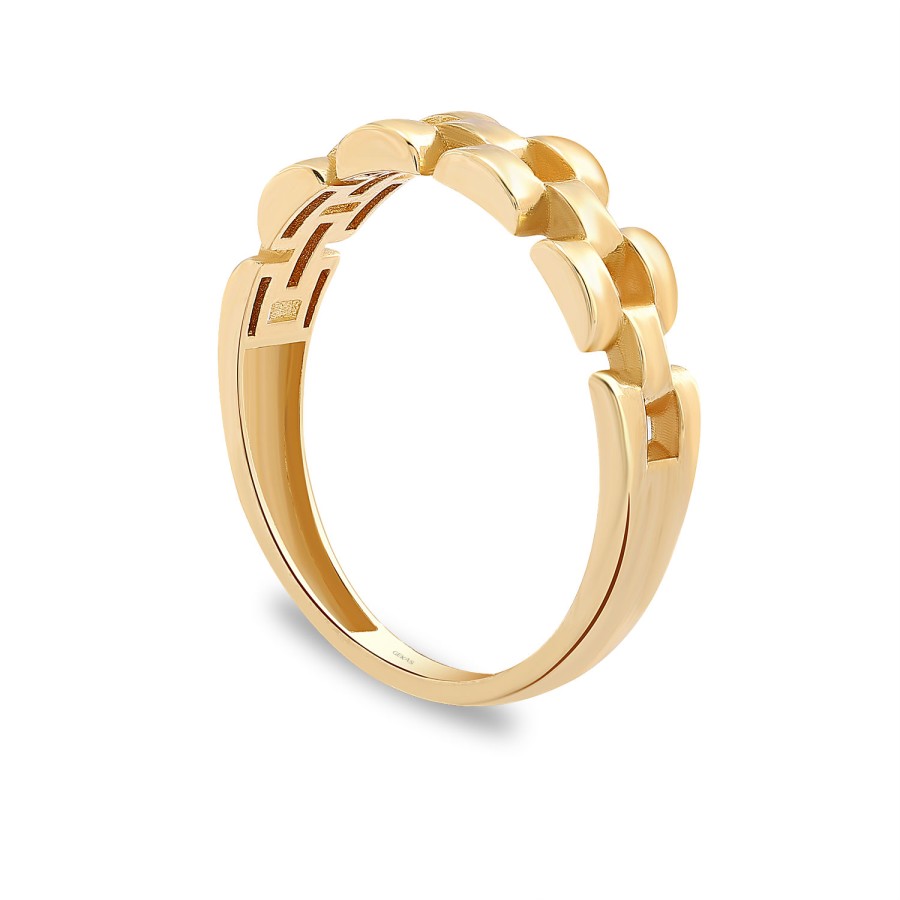 14 Ayar Sarı Altın Sade Taşsız Modern Yüzük