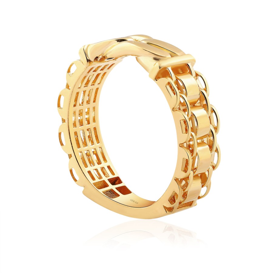 14 Ayar Sarı Altın Sade Taşsız Yüzük