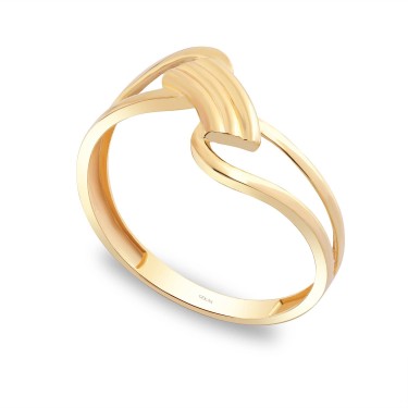 14 Ayar Sarı Altın Sade Taşsız Yüzük