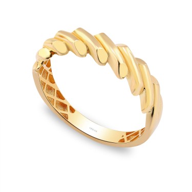 14 Ayar Sarı Altın Burgu Model Yüzük