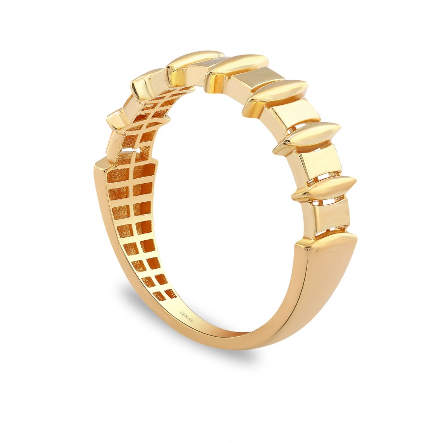 14 Ayar Sarı Altın Çivi Model Yüzük