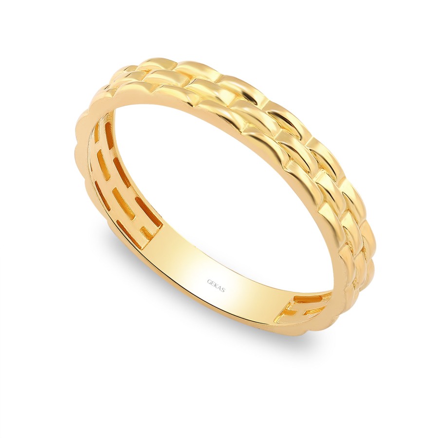 14 Ayar Sarı Altın Çıtır Yüzük